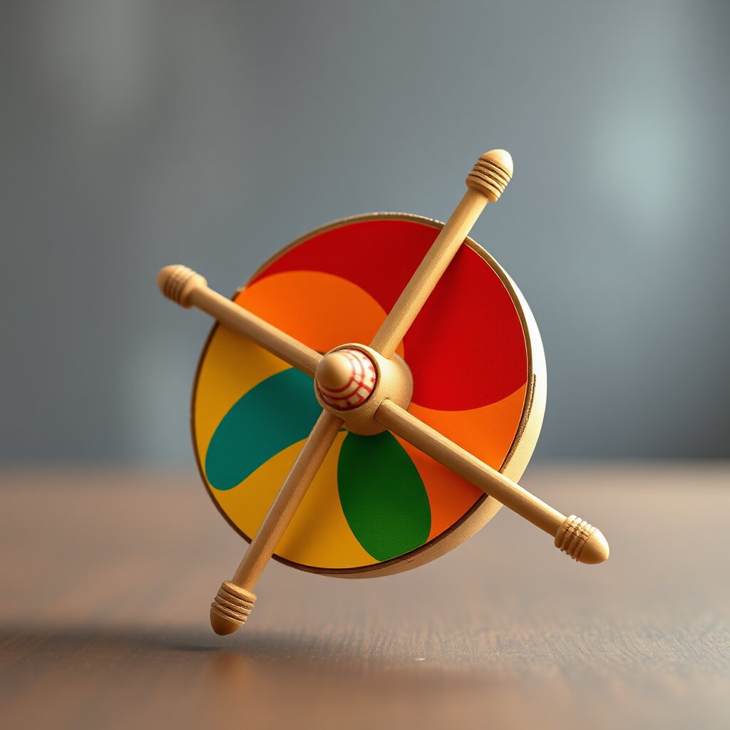 Powerful Cardboard Spinning Top