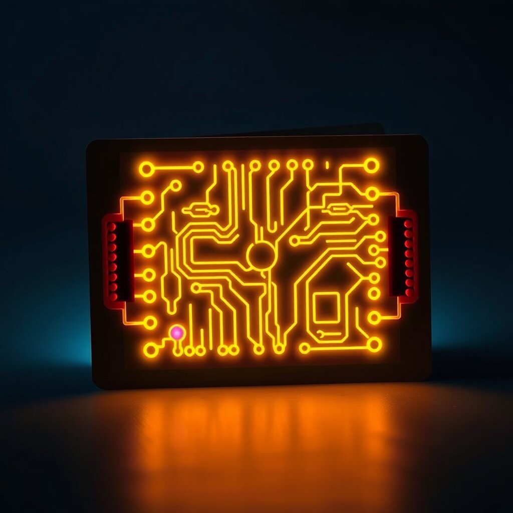 Glowing Paper Circuit Card