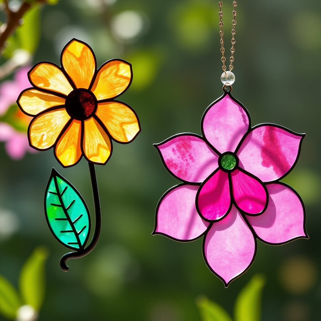 Nature Suncatchers Easy Flower Craft