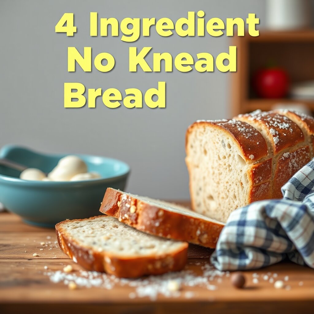 4-Ingredient No Knead Bread