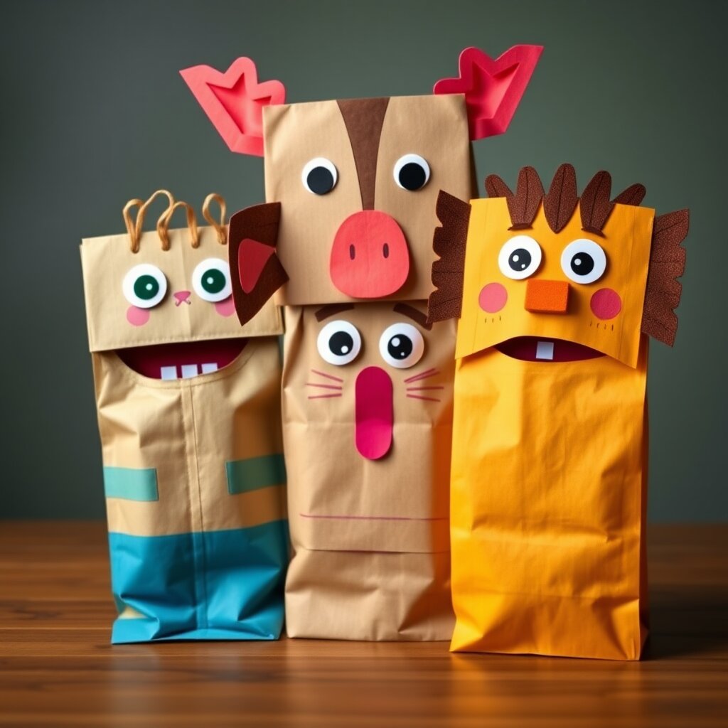 Fun Paper Bag Puppets