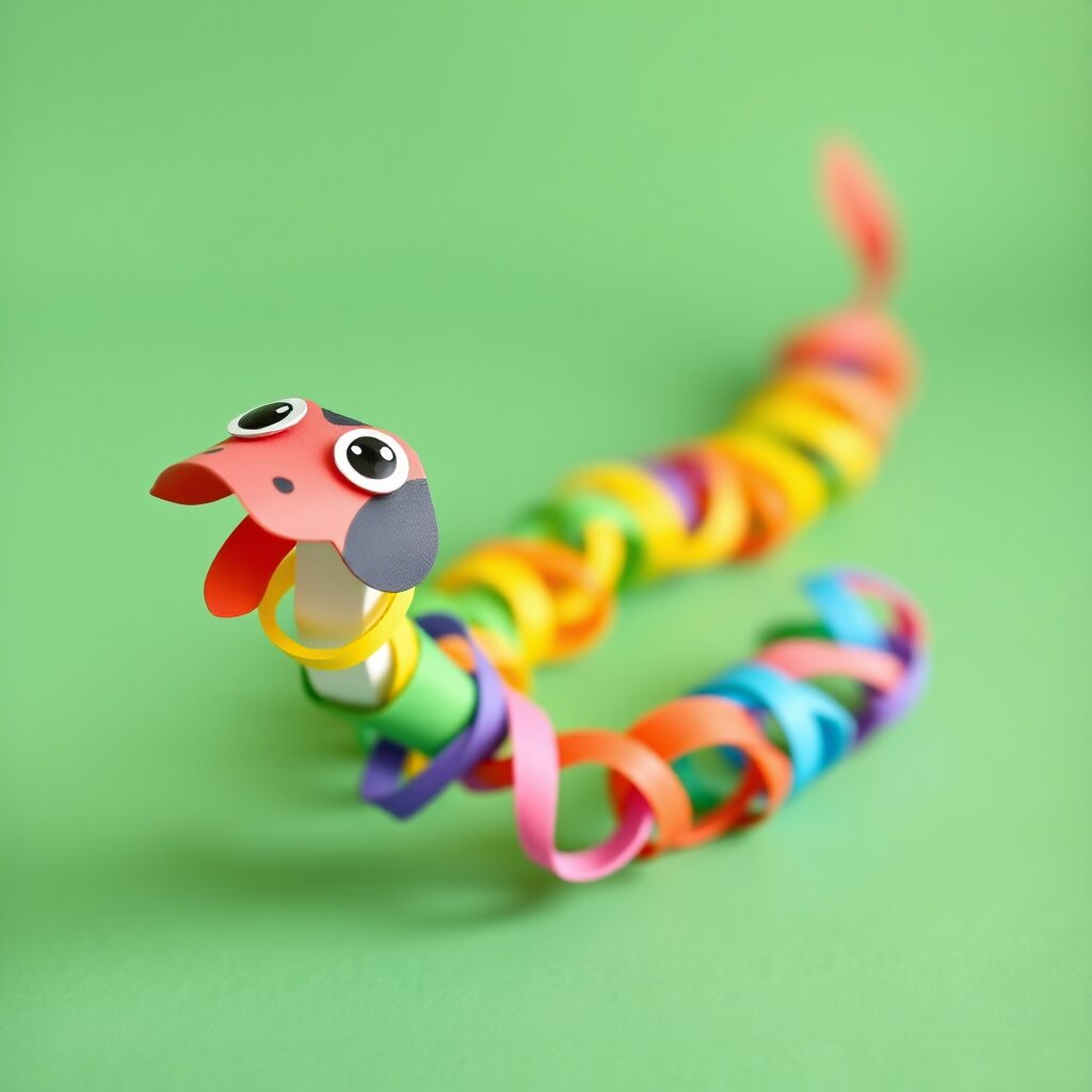 Colorful Paper Chain Snake