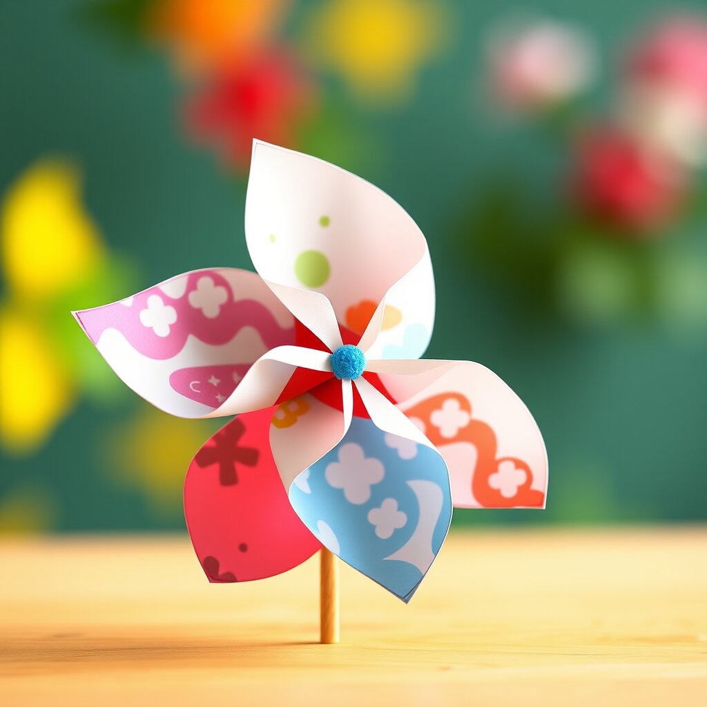 Spinning Paper Pinwheel